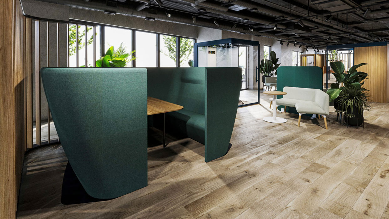 Atom seating booth