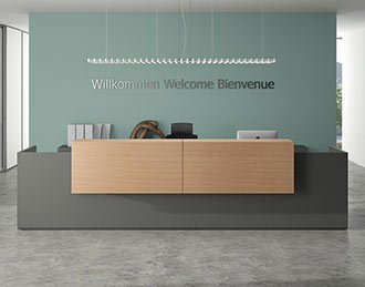 Rectangular reception desk
