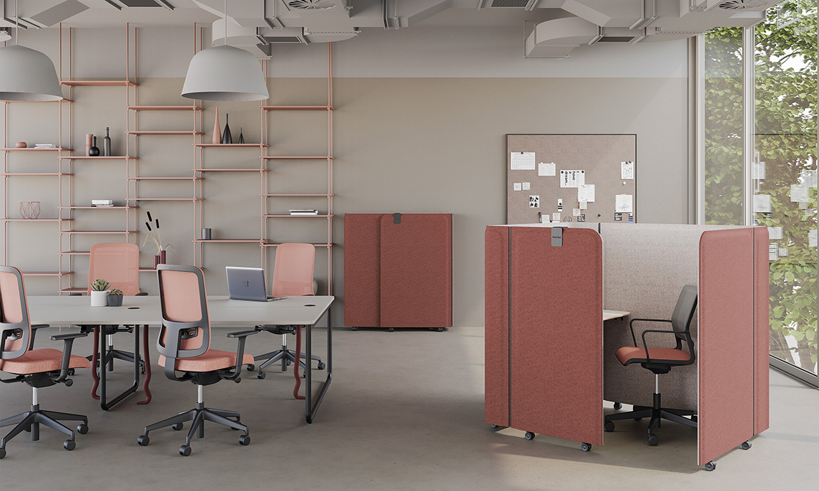 Mobile Fold booth with desk