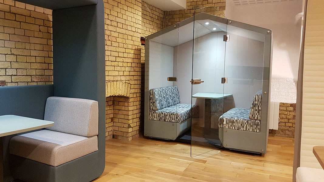 Office Cabin in showroom Office cabin with glass doors