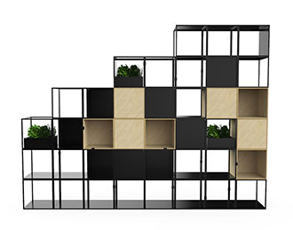 wire frame office shelving