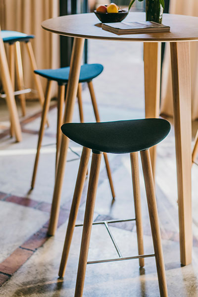 Coma wood stool Coma wood legged Stool