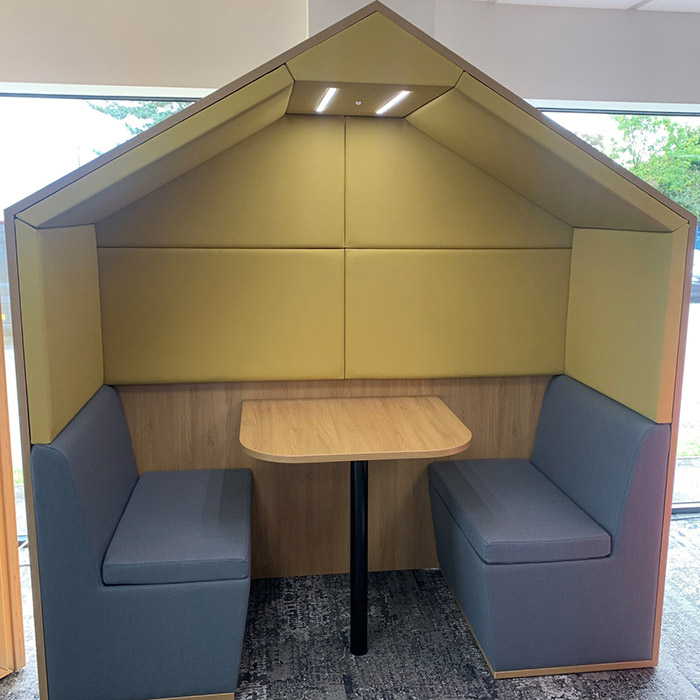 Condo Booth Pitched roof office booth