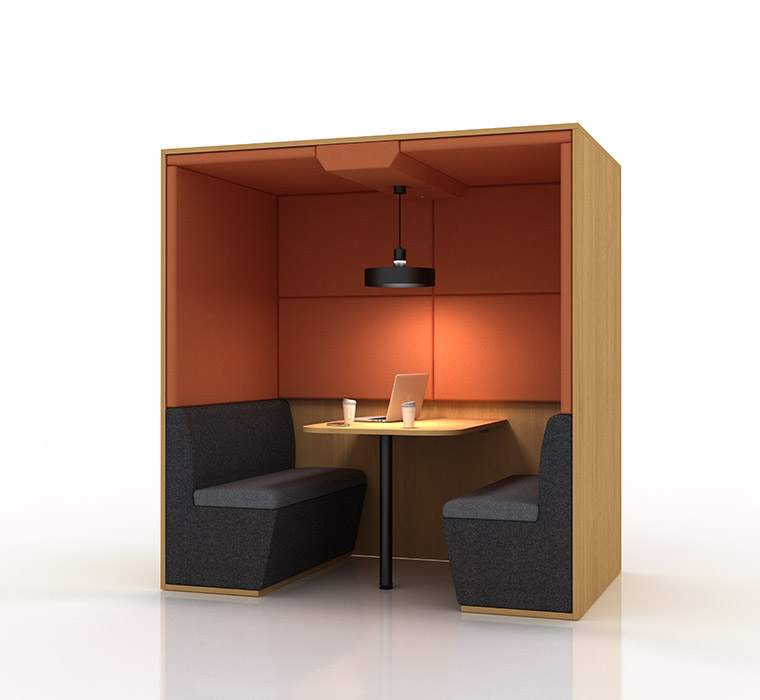 Condo Booth Flat roof office booth