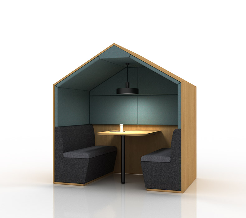 Condo Booth Pitched roof office booth