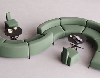 S shape sofas