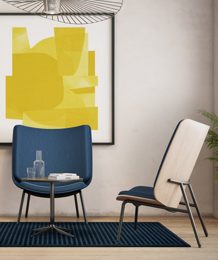 FourAll lounge chair with wood back