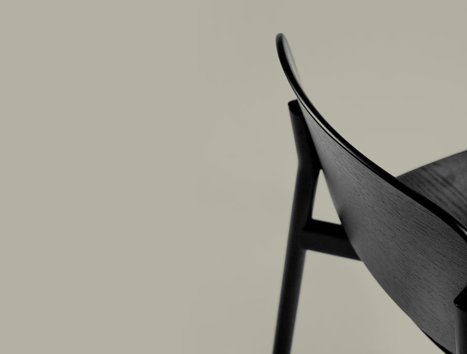 Kitt chair Kitt chair stained black back detail
