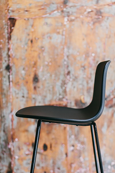 Lottus Polypropylene Stool Lottus Stool in black