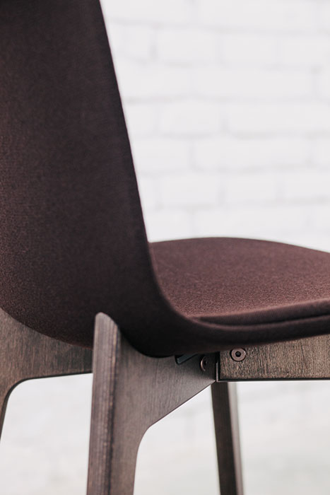 Lottus upholstered wood chair Lottus Wood chair with upholstery option