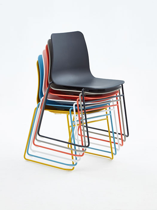 Polly Two chair Polly sled base chair