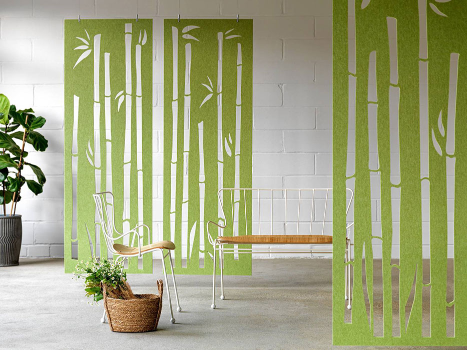 Puzzle baffles Bamboo green Puzzle baffles