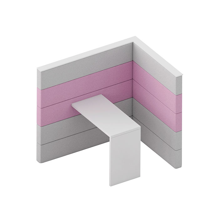 Sand Screen Partition Sand Screen pink partition with table