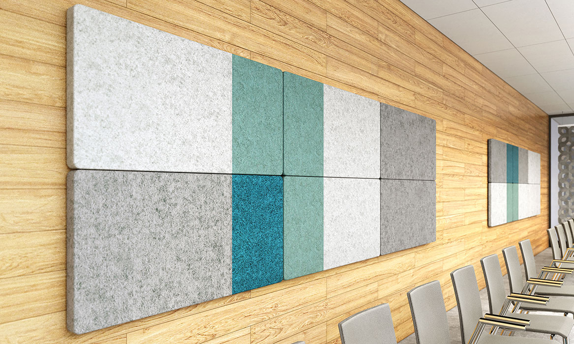 Sileo wall panel Sileo acoustic wall panel in mixed colours