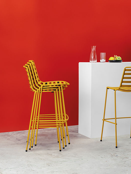 Street chair Street stool in yellow