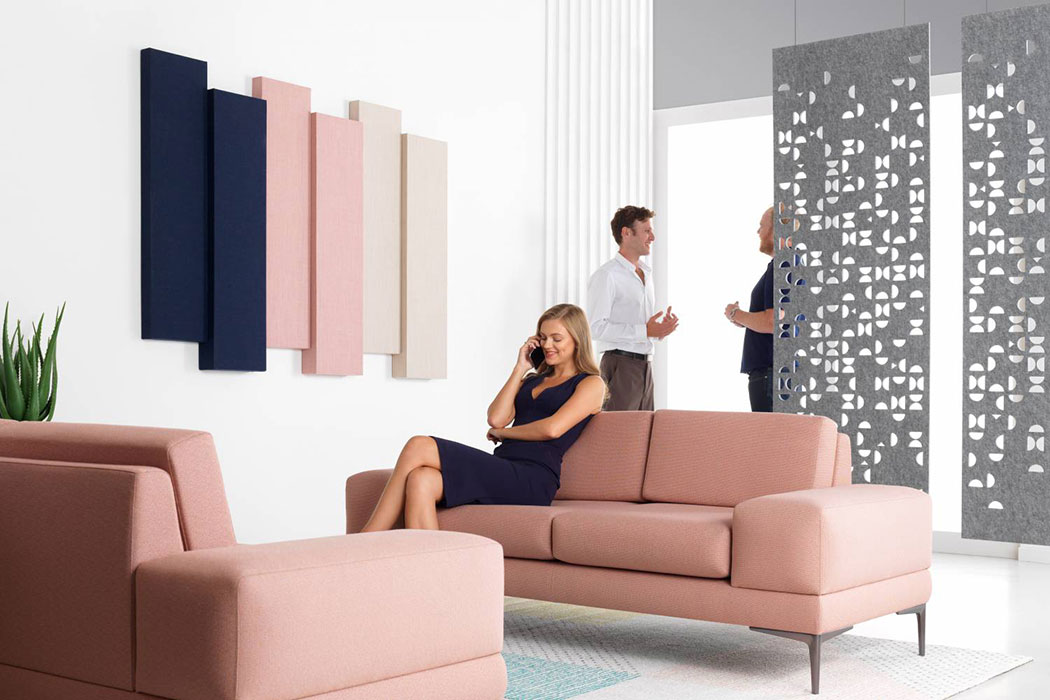 Tessellate rectangular Tessellate vertical rectangular acoustic wall panels