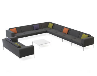 Vale L shape reception sofa