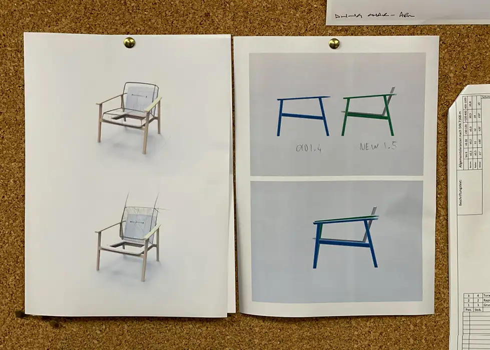 Kato chair Kato armchair design sketches