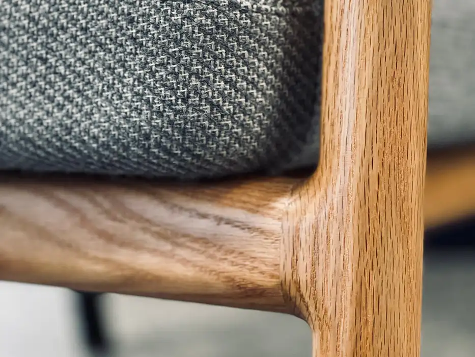 Kato chair Kato armchair wood frame join detail
