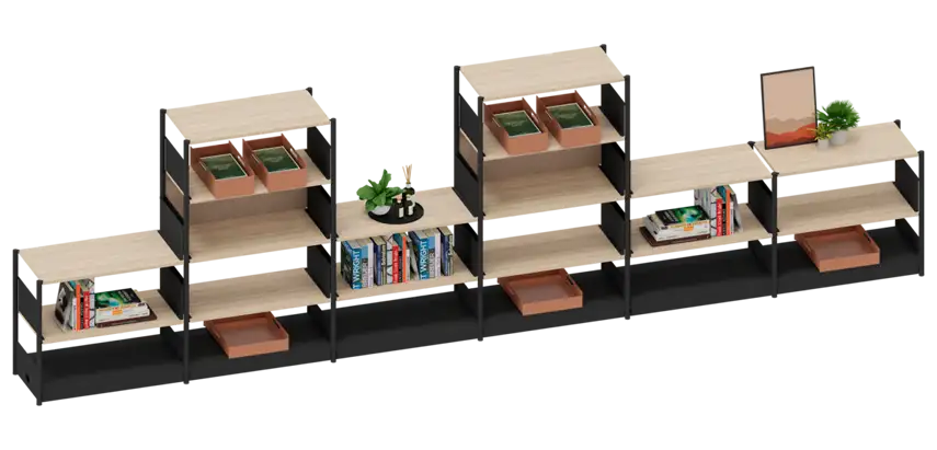 Create endless storage configurations Modular Office Shelving