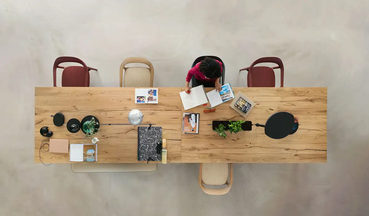 Team table in work cafe