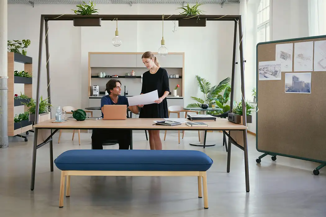 se Lab Island Table A frame table in Agile Workspace