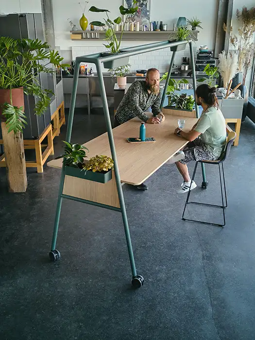 se Lab Island Table A frame table in Agile Workspace