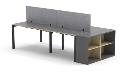 Desk end storage